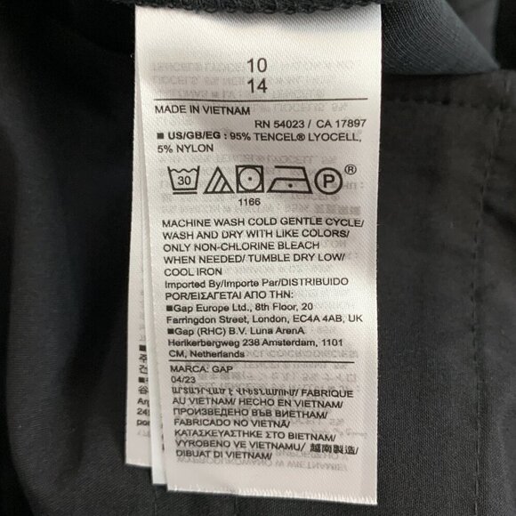 GAP Softsuit Trouser Pants Womens 10 Black High Rise/Waisted Work Classic New - Picture 6 of 8